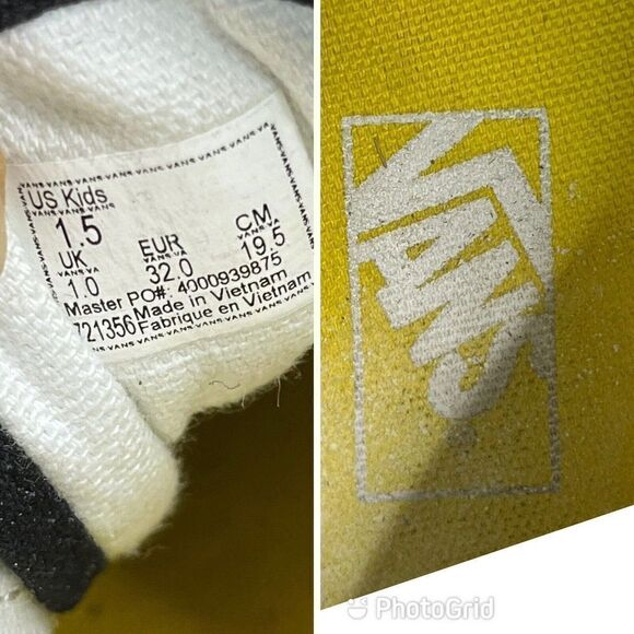 Vans Old School Rainbow Checkered Sneakers Skate Shoes Youth 1.5 US Black Suede - Picture 2 of 9